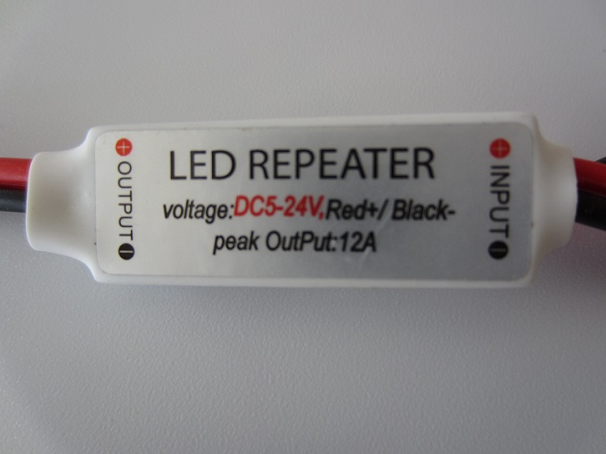 LED kartotuvas stiprintuvas 12A viena spalva LED juostai